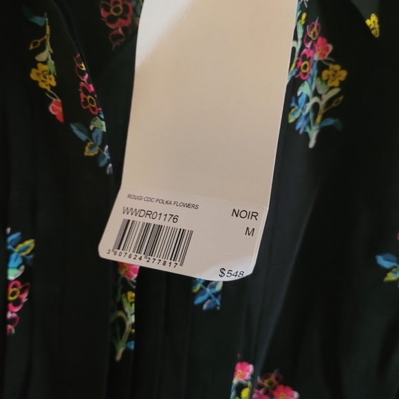 Zadig & Voltaire Rougi Floral Long Sleeve Silk Shirtdress - Picture 7 of 10